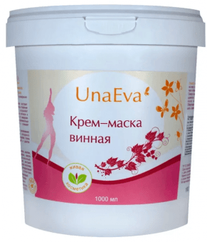 Винная крем-маска для лица и тела Unaeva 1000 мл Винная крем-маска для лица и тела Unaeva 1000 мл