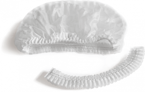 Одноразовые шапочки белые 100 штук Одноразовые шапочки белые 100 штук